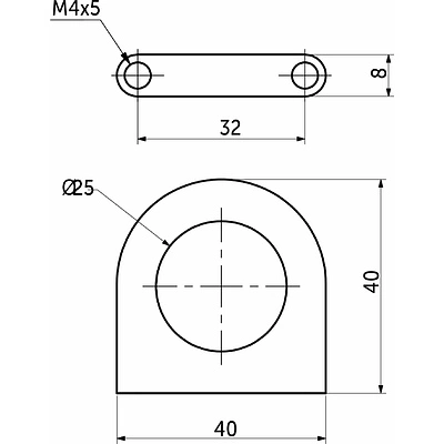 Ручка меб. кнопка мет. OLYMPIA графит AKS - фото 2