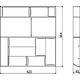 Вкладыш 60/550 шуфлядный металлический Organizer нержавеющая сталь (523*564*65) AKS - фото 2