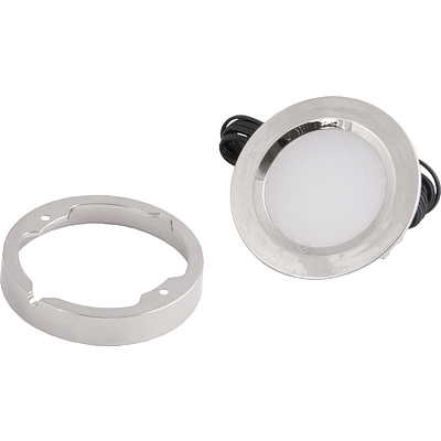 Светильник светодиодный STAR, врезной/накладной, 2W, 12V круглый, хром, 6000К, AKS - фото 3