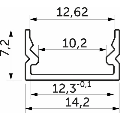 Рассеиватель для профиля SIRIUS-1407, цвет белый, 3м, AKS - фото 2