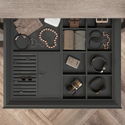 Выдвижная полка-органайзер 600 BRUNO для аксессуаров и украшений, графит PRIME by AKS - фото 4