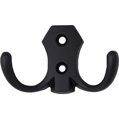 Крючок меб. двухрожковый мет. WP89 черный матовый GRIDLI - фото 1