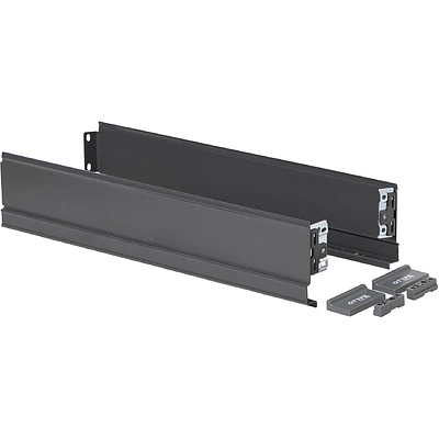 Комплект ультратонких боковин Qtype Evolution L-450 H=76 графит ДСП16мм - фото 1