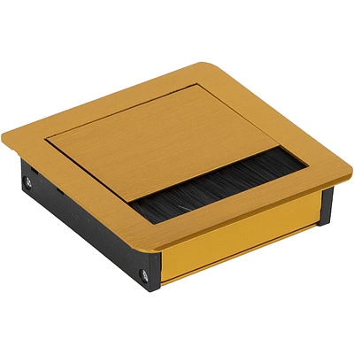 Пропуск кабельный металл 120х120мм брашированная латунь AKS - фото 1