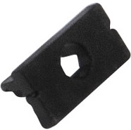 Заглушка к алюминиевому профилю SIRIUS-1407S, цвет черный, AKS - фото 1