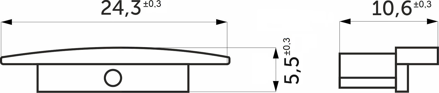 Заглушка к алюминиевому профилю LIRA-1707, цвет белый, AKS - фото 2