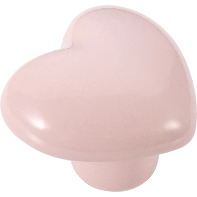 Ручка меб. кнопка керамич. LOVE, розовый, AKS - фото 1