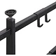 Комплект квадратного релинга h=576-635мм L1245мм двойной черный AKS - фото 2