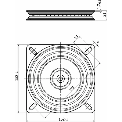 Держатель поворотный 152*152, полный подшипник (упак. = 30 шт.) AKS - фото 2