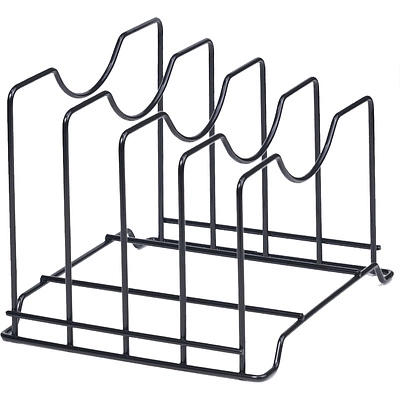 Держатель настольный для тарелок и крышек 260*235*20, черный РФ - фото 1