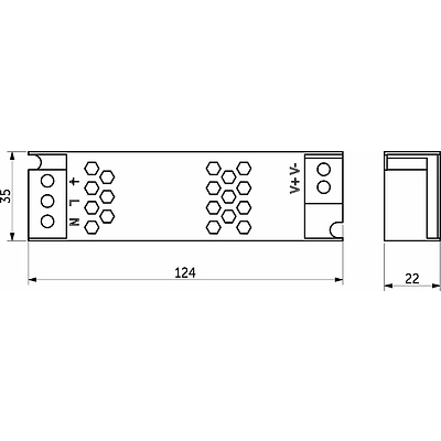 Блок питания Indoor 36W/24V, серия 5, AKS - фото 2