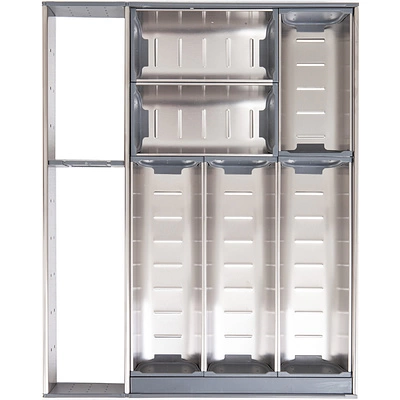 Вкладыш 40/500 шуфлядный металлический Organizer нержавеющая сталь (473*380*65) AKS - фото 1