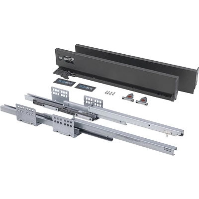 Система ящиков Slimbox L-400 H=90 с доводчиком ДСП16мм графит - фото 3