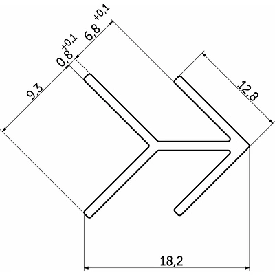 Планка угловая 6 ёлочка матовая (L=3.05) AKS - фото 2