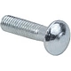 Болт с полукруглой головкой М8*30 с усом, неполн. резьба, цинк (уп/10 кг/ ~676 шт) AKS - фото 1