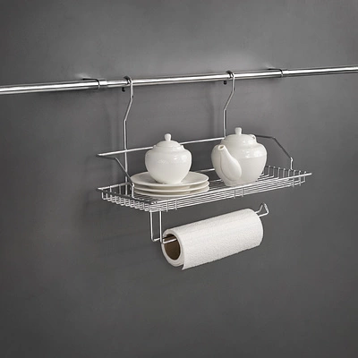 Корзина на трубу d16 одинарная+бумага CWJ220 хром AKS - фото 4