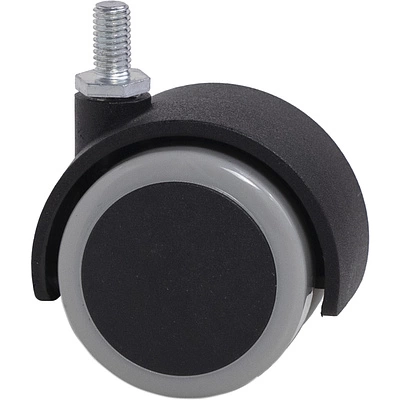 Колесо меб. пласт. FURNI d50 с винтом M8, черный/серый AKS - фото 3