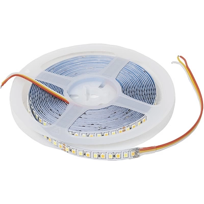 Лента светодиодная двухцветная (CCT) - 14,4W/m, 24V, 8мм, 2835, 180 д/м, IP20, тепл-холод белый, 5м, AKS - фото 1