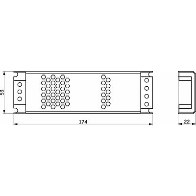 Блок питания Indoor 60W/12V, серия 3, компактный, AKS - фото 2