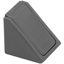 Уголок пластиковый одинарный с крышкой совместно темно-серый -05- (уп/100шт)