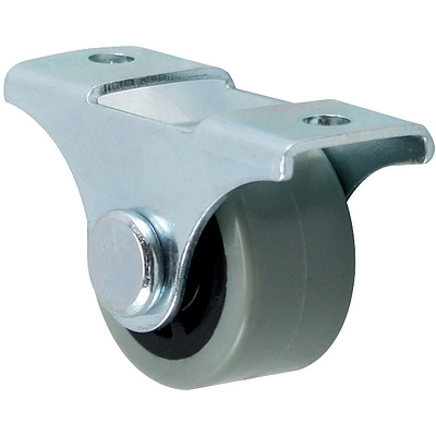 Ролик меб. с рез.ободом d25 h28 прямоходящий серый AKS - фото 1