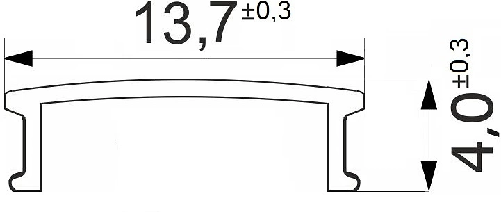 Рассеиватель для профиля LIRA-1707, цвет черный, 3м, AKS - фото 2