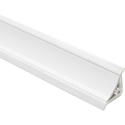 Плинтус ПВХ узкий к столешнику 494 белый глянец (201) THERMOPLAST (1шт=3м.п.) - фото 1