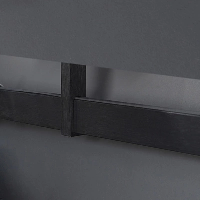 Держатель штанги гардеробной прямоуг. FAME/2 проходной, черный браш AKS - фото 4