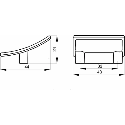 Ручка меб. кнопка пластик. PK07/K7 черный матовый AKS - фото 2