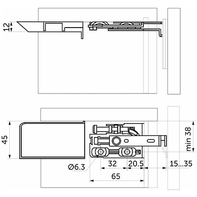 Навес кухонный регулируемый левый+правый + заглушки STARK PRIME by AKS - фото 2