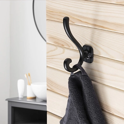 Крючок меб. двухрожковый мет. AКKORD черный матовый AKS - фото 6