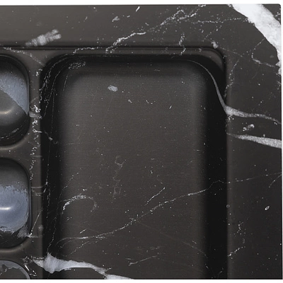 Лоток для столовых приборов 400 MARBLE 320*430, черно-серый мрамор AKS - фото 3