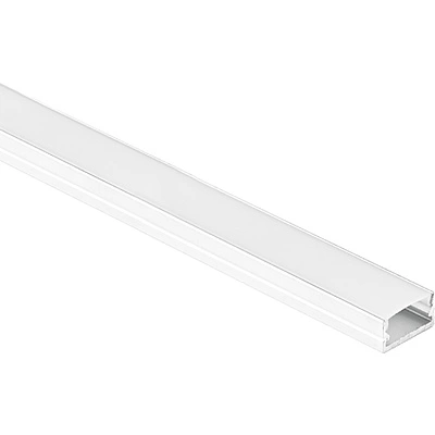 Профиль алюминиевый накладной SIRIUS-1407S с экраном, цвет белый, 3м, AKS - фото 1