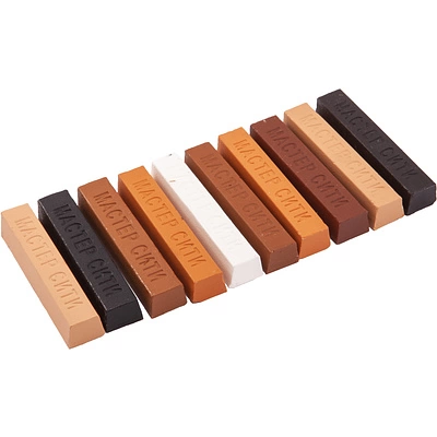 Воск мебельный 10-цветов мягкий Класический (набор 10 шт) Мастер Сити - фото 1