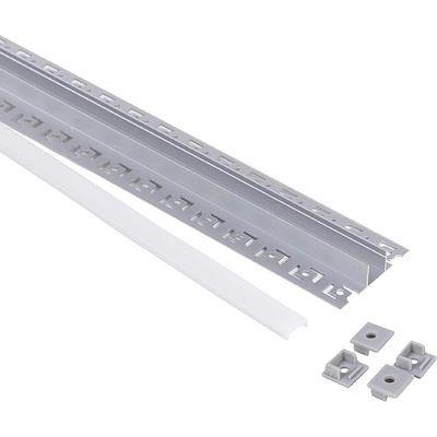 Профиль алюминиевый накладной в гипсокартон RIGEL-1513D, с экраном, цвет алюминий, 2м, AKS (в комплекте 4 заглушки) - фото 3