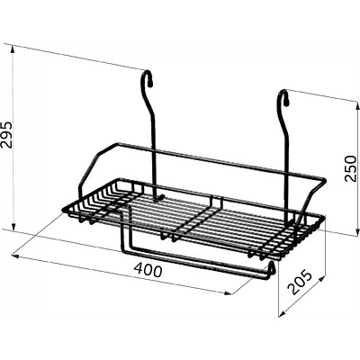 Корзина на трубу d16 одинарная+бумага CWJ220 хром AKS - фото 2