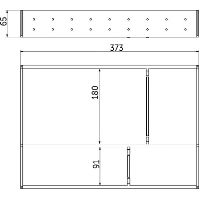 Комплект разделителей L400 универсальный металлический Organizer нержавеющая сталь (373*293*65) AKS - фото 2