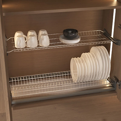 Сушка для посуды 600 HUGO с профилем, хром AKS - фото 5