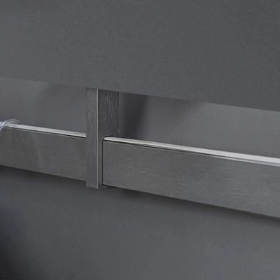 Штанга гардеробная прямоуг. FAME L-3000 с демпфером, графит браш AKS - фото 3