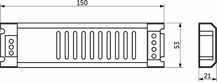 Блок питания Indoor 60W/12V, без вилки и коннектора, TE - фото 2