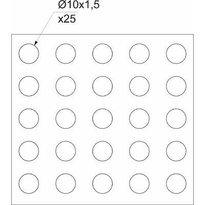 Отбойник силиконовый d10 h=1,5 AKS (лист = 25 шт.) молочный - фото 2