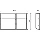 Вкладыш 30/400 шуфлядный металлический Organizer нержавеющая сталь (373*280*65) AKS - фото 7