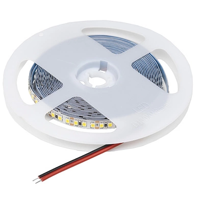 Лента светодиодная - 14,4W/m, 12V, 8мм, 2835, 180 д/м, IP20, нейтральный белый (4000K) - 5м, AKS - фото 1