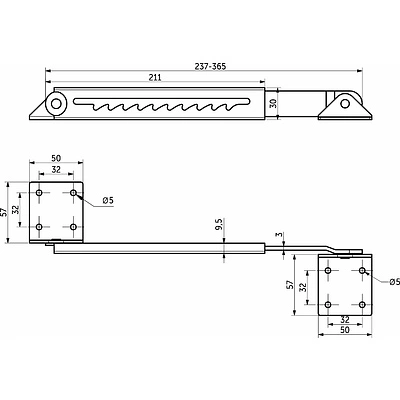 Механизм подъема столешницы парты под углом 10 положений с уголками AKS - фото 2