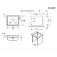 Мойка кварц, прямоугольная, KS-5501U, 550*450мм, черный металлик, под столешницу, Granula - фото 2