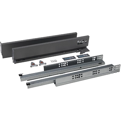 Система ящиков Slimbox AKS L-500 H=90 графит PUSH TO OPEN ДСП 16мм - фото 3