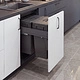 Выдвижные мусорные контейнеры 450 GEO X h600 (2*30LT), графит AKS - фото 5