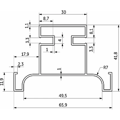 Профиль алюм. GOLA-18 вертикальный средний 5,4 м черный AKS - фото 2