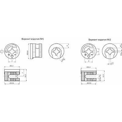 Эксцентрик 15x11,5 для плиты 16 мм стальной (уп/0,5тыс.шт) AKS - фото 2