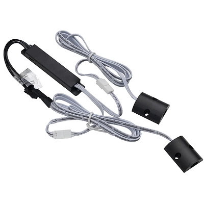 Выключатель бесконтактный на преграду, двойной, накладной, 12/24V, 60W/100W, черный, AKS - фото 3